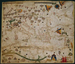 Carte marine de la mer Méditerranée et de la mer Noire